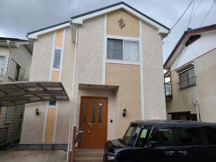 川越市　N様邸　金属屋根カバー・外壁多彩（3色）塗装工事