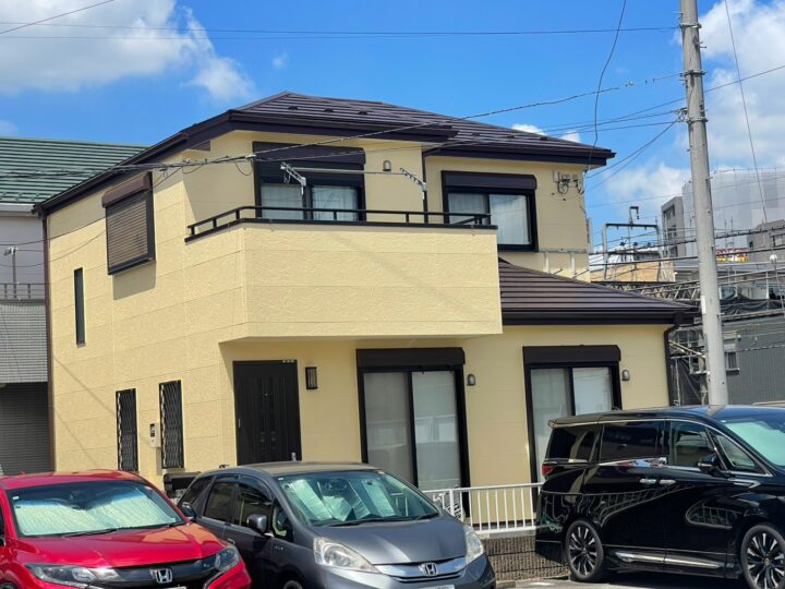 【川越市新宿町】S様邸　金属屋根カバー・外壁塗装工事　ベランダ防水工事